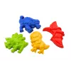 LEAN TOYS Smilšu spaiņu komplekts ar dušas lejkannu un dinozauru veidnēm