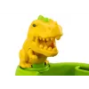 LEAN TOYS Smilšu spaiņu komplekts ar dušas lejkannu un dinozauru veidnēm