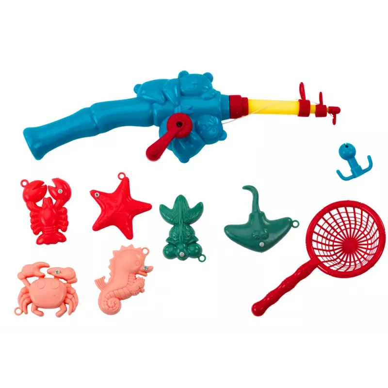 LEAN TOYS Multifunctional Table 4in1 Blocks Fishing Drawing Blue