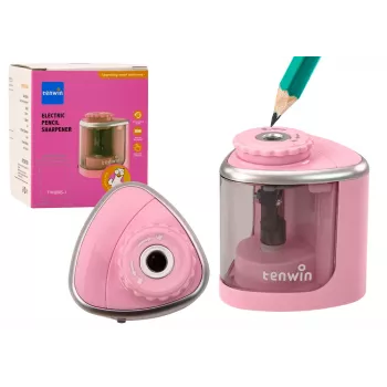 LEAN Electric Pink Sharpener for Crayons and Pencils 6-8 mm