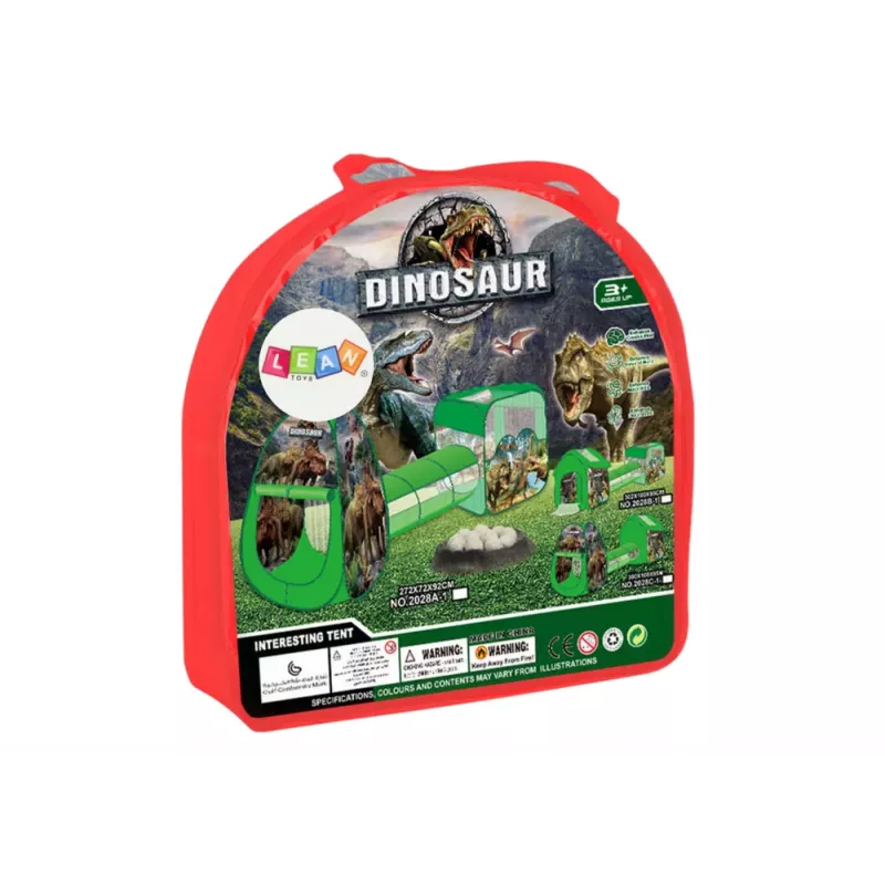 LEAN TOYS 3-in-1 Playground for Children Tent House Pool Dinosaurs