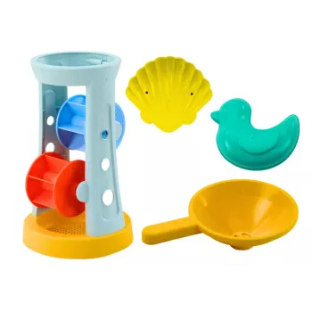 LEAN TOYS Smilšu rotaļlietu komplekts Grinderis Grābeklis Lāpstiņa Formiņas