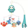 LEAN TOYS Crib Carousel with Remote Control Lullabies Sounds Blue