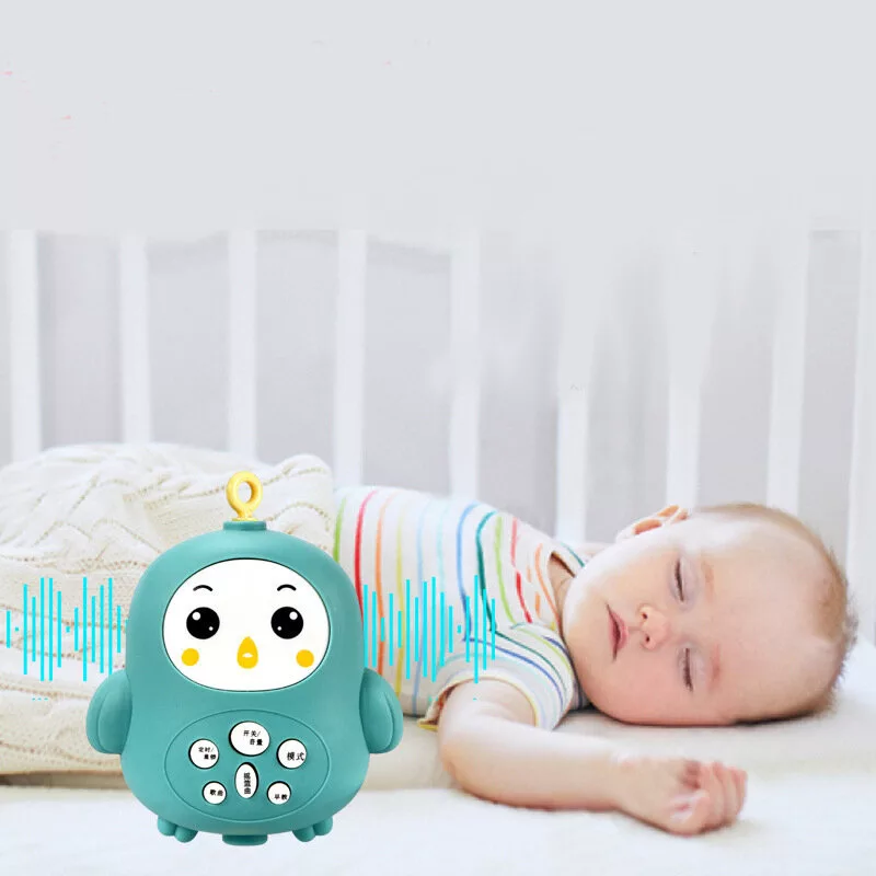 LEAN TOYS Crib Carousel with Remote Control Lullabies Sounds Blue