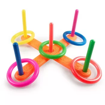 LEAN TOYS Prasmju spēle Gredzena mešana mērķī Krāsainā