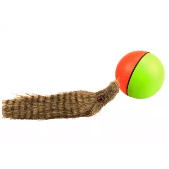 LEAN TOYS Ball with Fluffy Ferret Tail Interactive Bath Toy