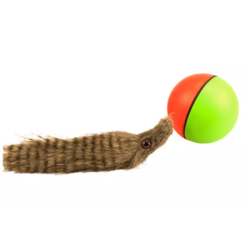 LEAN TOYS Ball with Fluffy Ferret Tail Interactive Bath Toy