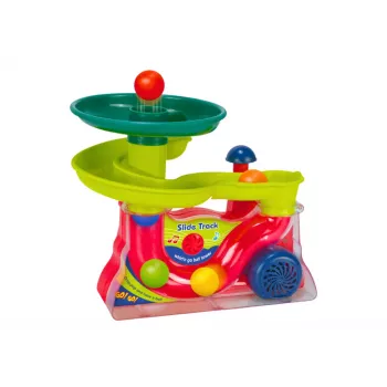LEAN TOYS Fountain Slide for Balls with Sounds and Lights - Colorful Water Play Toy