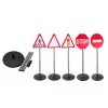 LEAN TOYS Educational Road Signs Warning Set 5 Pcs 70cm