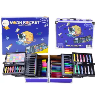 LEAN Art Set in Folding Suitcase Space 133 Pieces