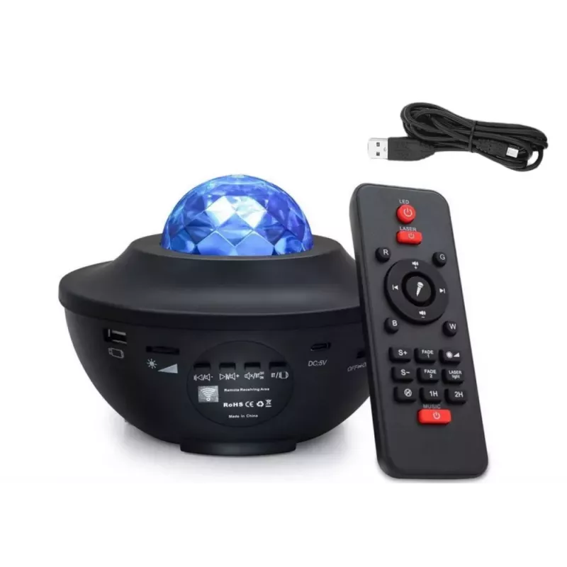 LEAN Star Projector LED Lamp Bluetooth Speaker Remote