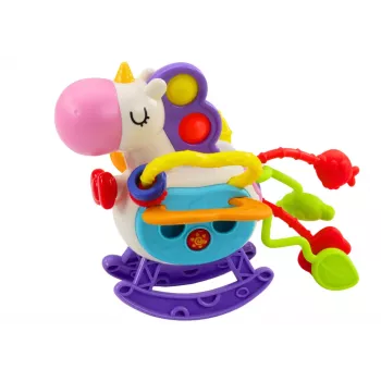 LEAN TOYS Sensory Toy Horse Rubber Rattle Elements