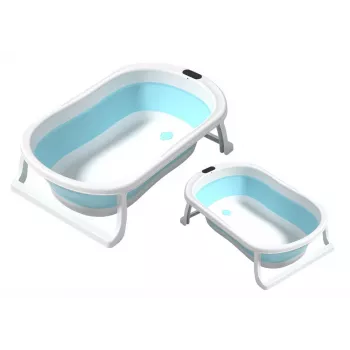 LEAN Folding Bathtub Non-slip Feet Blue