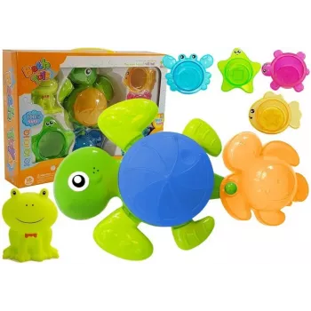 LEAN TOYS Turtles Bathing Kit Starfish Plastic Waterfall