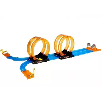 LEAN TOYS Race Track ar 4 cilpām, divām 181 cm mašīnām