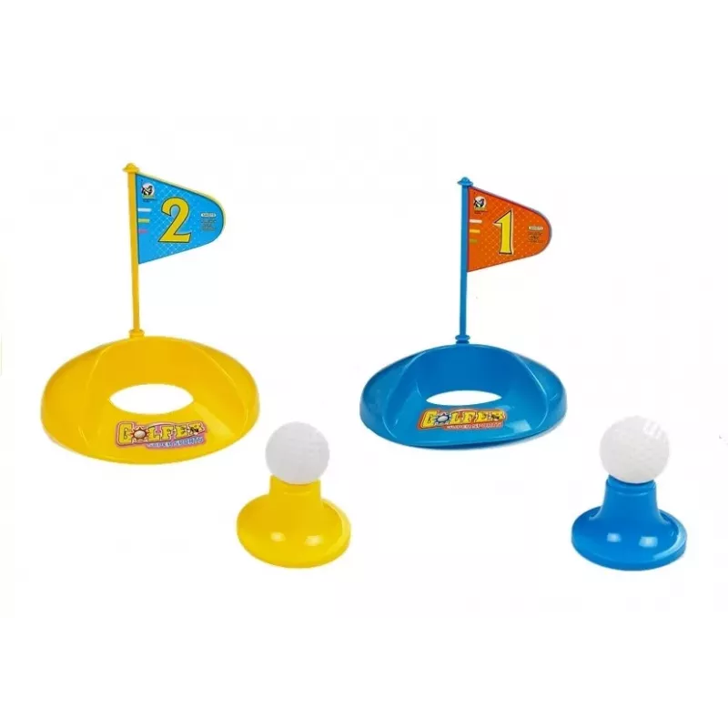 LEAN TOYS Bērnu Golfa Komplekts ar Nūjām, Bedrītēm un Karogiem