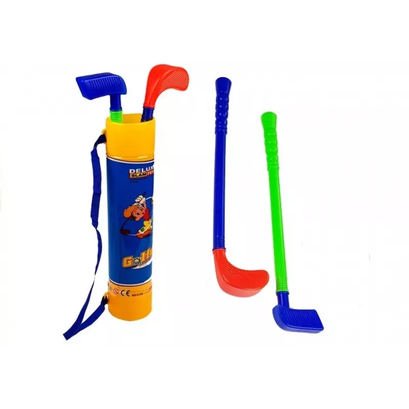 LEAN TOYS Bērnu Golfa Komplekts ar Nūjām, Bedrītēm un Karogiem
