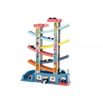 LEAN TOYS Slide Track For Colorful Cars 6 Cars