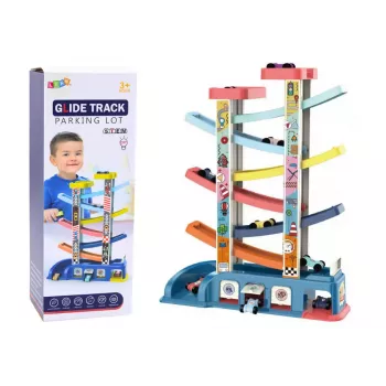 LEAN TOYS Slide Track For Colorful Cars 6 Cars