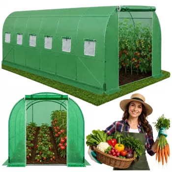 LEAN Siltumnīca Dārzeņiem, Zaļie UV Logi, 6x3x2m, 18m²