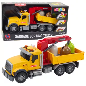 LEAN TOYS Atkritumu šķirošanas mašīna ar konteineriem, gaismām un skaņām