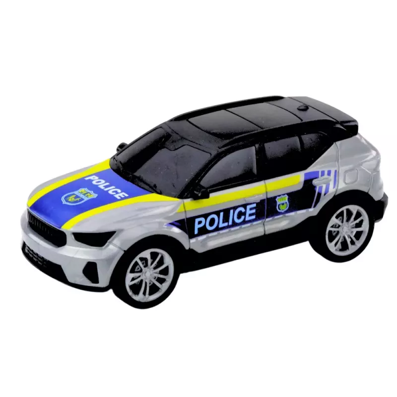 LEAN TOYS Policijas kravas auto, helikopters un auto – komplekts ar gaismām un skaņām
