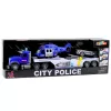 LEAN TOYS Policijas kravas auto, helikopters un auto – komplekts ar gaismām un skaņām