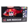 LEAN TOYS Fire Helicopter ar Celtni Gaismām un Skaņām Sarkans