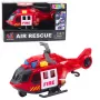 LEAN TOYS Fire Helicopter ar Celtni Gaismām un Skaņām Sarkans