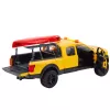 LEAN TOYS Apvidus Auto ar Kanoe Transportu Gaismas Skaņas Dzeltens