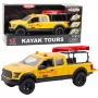 LEAN TOYS Apvidus Auto ar Kanoe Transportu Gaismas Skaņas Dzeltens