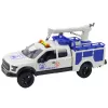 LEAN TOYS Servisa kravas automašīna ar celtni, gaismām un skaņām, balta, 1:12