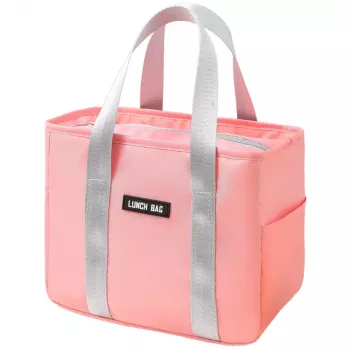 LEAN Thermal Insulating Breakfast Bag Lunch Bag Pink 24cm