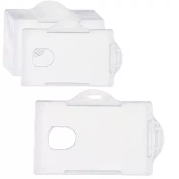 LEAN horizontāls ID karšu maciņš, cietā plastmasa, caurspīdīgs, 10 gab.