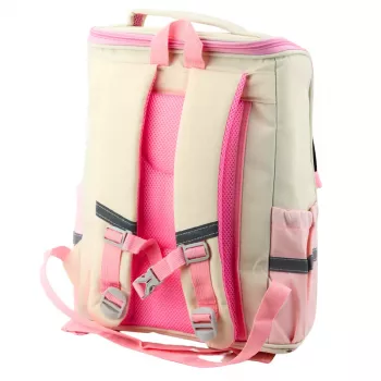 LEAN School Backpack With Rabbit Chest Strap Pastel 21L
