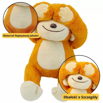 LEAN TOYS Plush Mascot Cuddly Toy Monkey With Magnets Brown 23cm