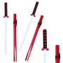 LEAN TOYS Wooden Katana Sword Play Training Prop Red 70cm