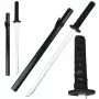 LEAN TOYS Wooden Katana Sword Play Training Prop Black 70cm