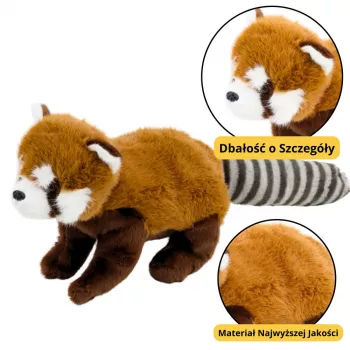 LEAN TOYS Plush Mascot Cuddly Toy Panda Red 45cm