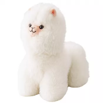 LEAN TOYS Plush Toy Cuddly Toy Llama White 40 x 40 cm