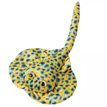 LEAN TOYS Plush Stingray Mascot Cuddly Toy Yellow Dotted 50cm