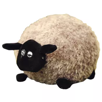 LEAN TOYS Plush Mascot Cuddly Sheep With Curly Wool Light Brown 20cm
