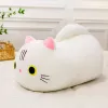 LEAN TOYS Plush Mascot Cuddly Toy Cat With Long Tail White 40cm