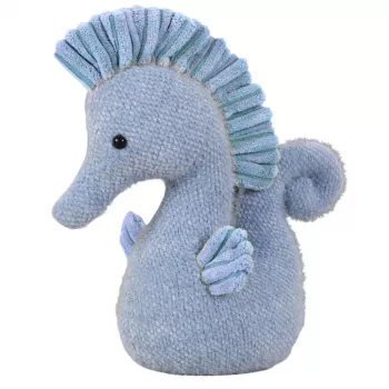 LEAN TOYS Plush Mascot Water Horse Cuddly Toy Blue 25cm