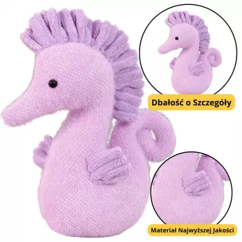 LEAN TOYS Plush Mascot Cuddly Toy Water Horse Purple 25cm