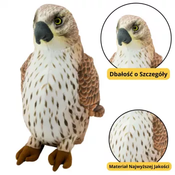 LEAN TOYS Plush Toy Peregrine Falcon Bird Brown 30cm