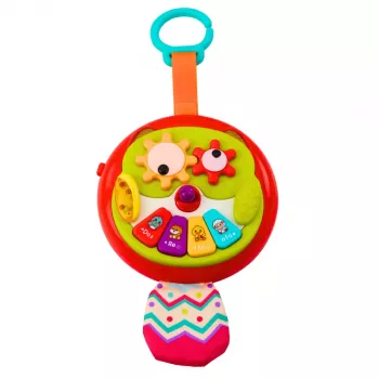 LEAN TOYS Interactive Owl Pendant with Moving Elements, Piano, and Rustling Tail