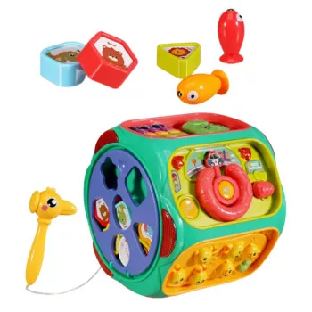 LEAN TOYS Izglītojošs Interaktīvs Kubs Multifunkcionāls 8in1