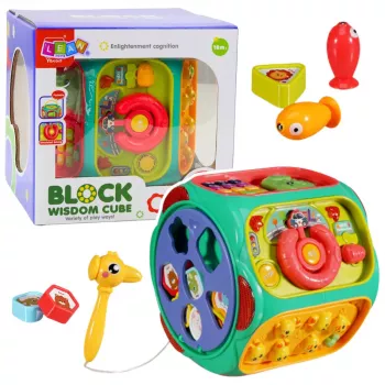 LEAN TOYS Izglītojošs Interaktīvs Kubs Multifunkcionāls 8in1