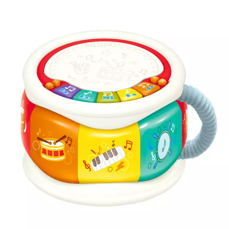 LEAN TOYS Large Interactive Educational Drum For Toddlers Colorful
